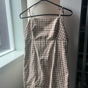 Brandy Melville Brown Plaid Dress